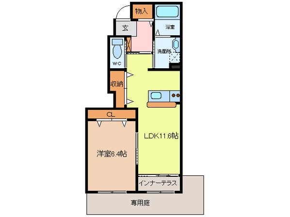 蟹江駅 徒歩22分 1階の物件間取画像